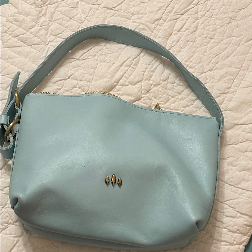 Portland Leather Cabo Blue Slouchy Bag